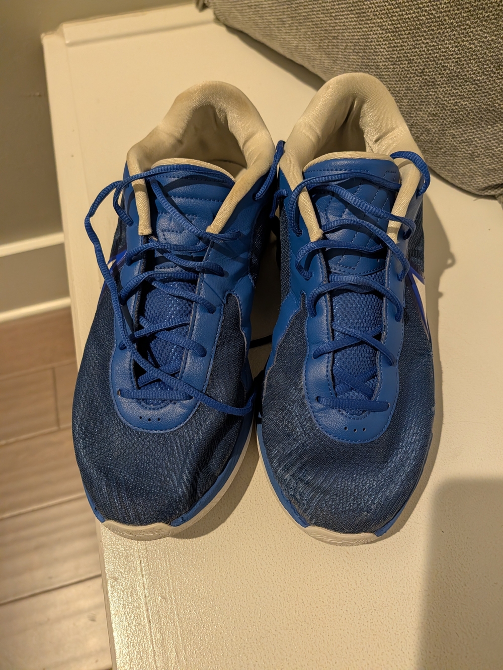 Nike Men's Blue and White Running Sneakers